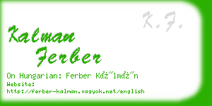 kalman ferber business card